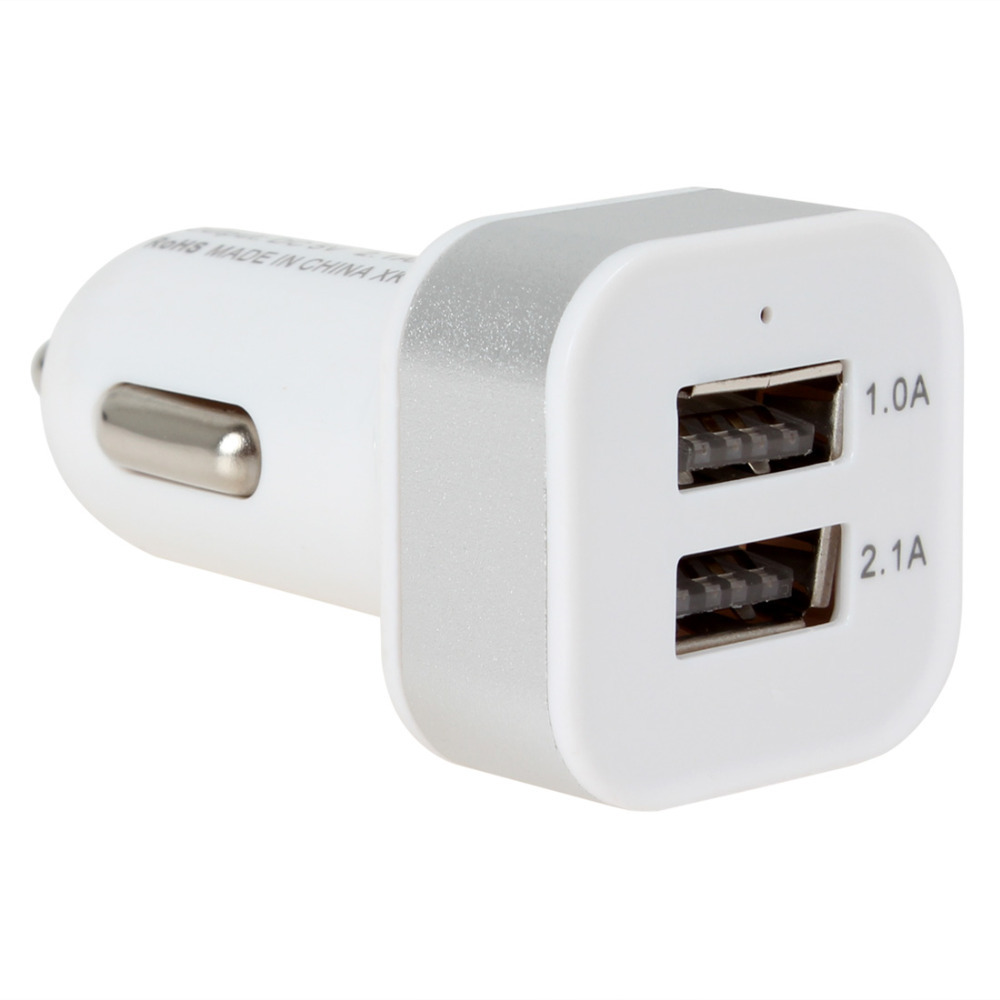 3pcs! mini 5v 2.1a dual usb 2 port car charger adapter auto car charger adaptor for iphone 5s / 5c / 5 / 4 / samsung / htc