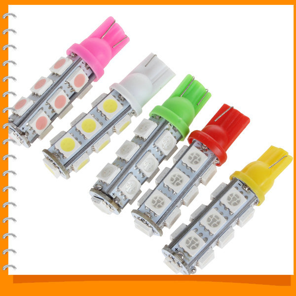 3pcs! t10 smd 5050 2.5w 12v universal auto car clearance light source 13 x led bulb lamp - red / pink / yellow / green / white 3pcs! t10 smd 5050 2.5w 12v universal auto car clearance light source 13 x led bulb lamp - red / pink / yellow / green / white