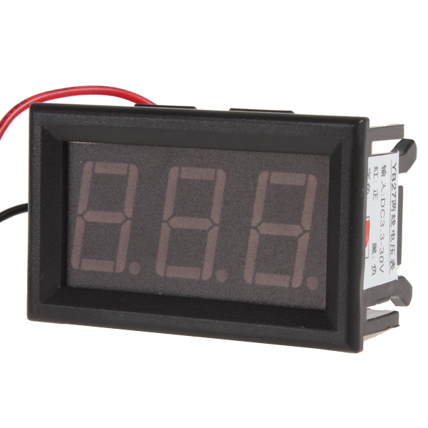 4.5-30v yb27 red led panel car digital voltmeter volt meter tester motorcycle car voltage monitor