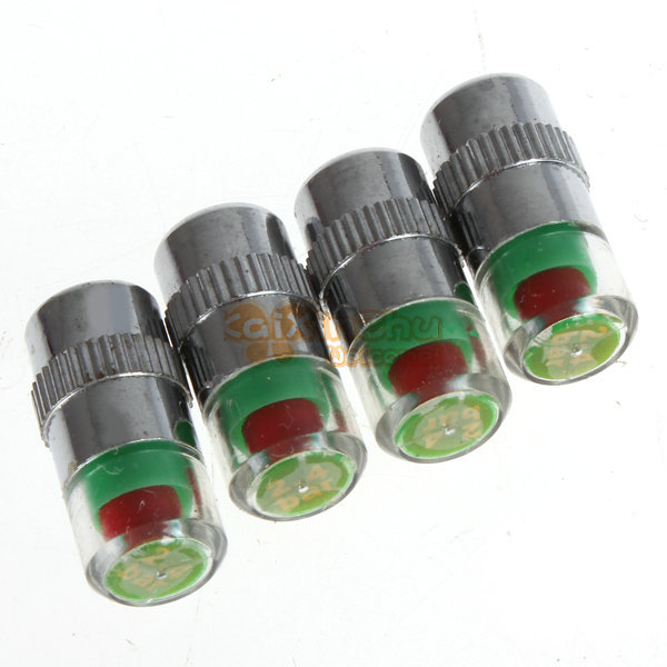 4 x 2.4 bar car tyre tire air pressure monitoring system warning indicator tire valve stem caps for auto vehicle truck
