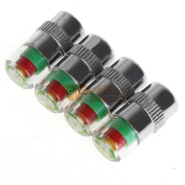 4 x 2.4 bar car tyre tire air pressure monitoring system warning indicator tire valve stem caps for auto vehicle truck