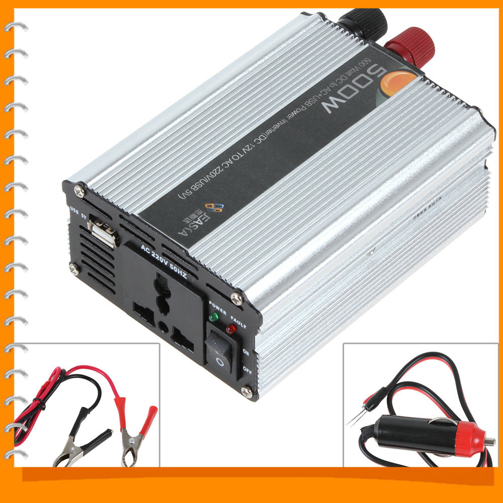 500w automatic thermal shutdown car power inverter dc 12v to ac 220v / usb 5v adapter auto car power converter adaptor 500w automatic thermal shutdown car power inverter dc 12v to ac 220v / usb 5v adapter auto car power converter adaptor