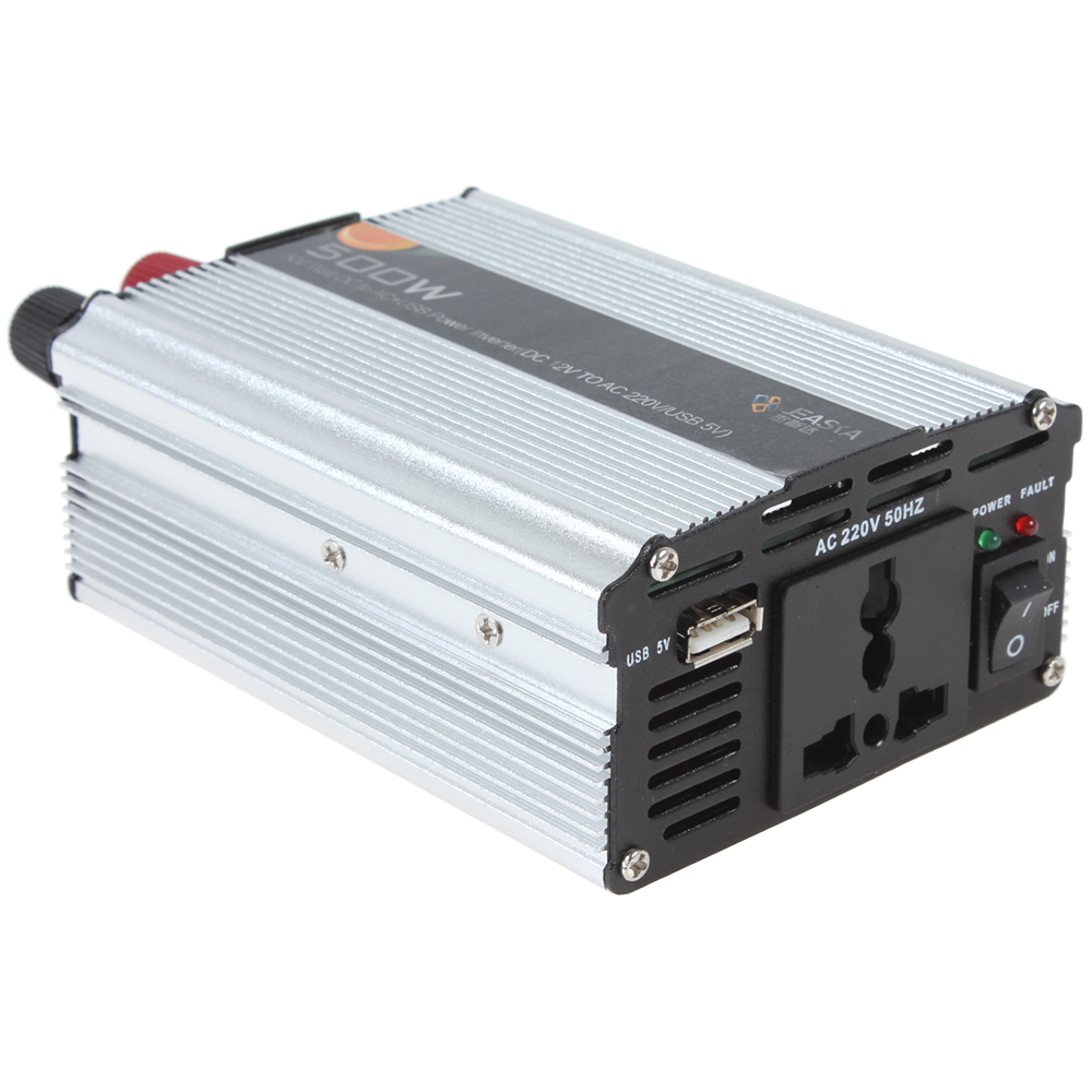 500w automatic thermal shutdown car power inverter dc 12v to ac 220v / usb 5v adapter auto car power converter adaptor