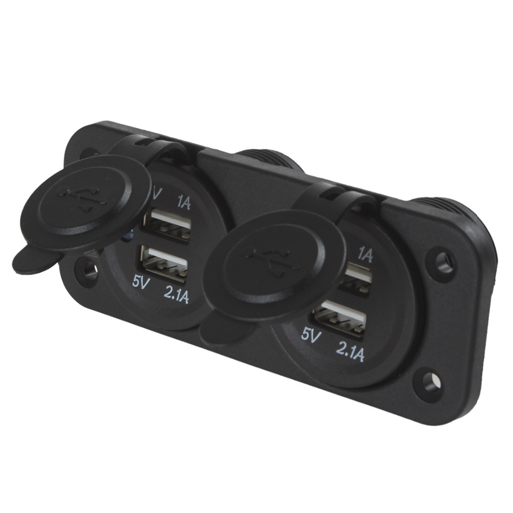 5v 2.1a & 1a universal waterproof 4 usb port motorcycle power supply socket splitter charger adapter for smartphone mp3 gps