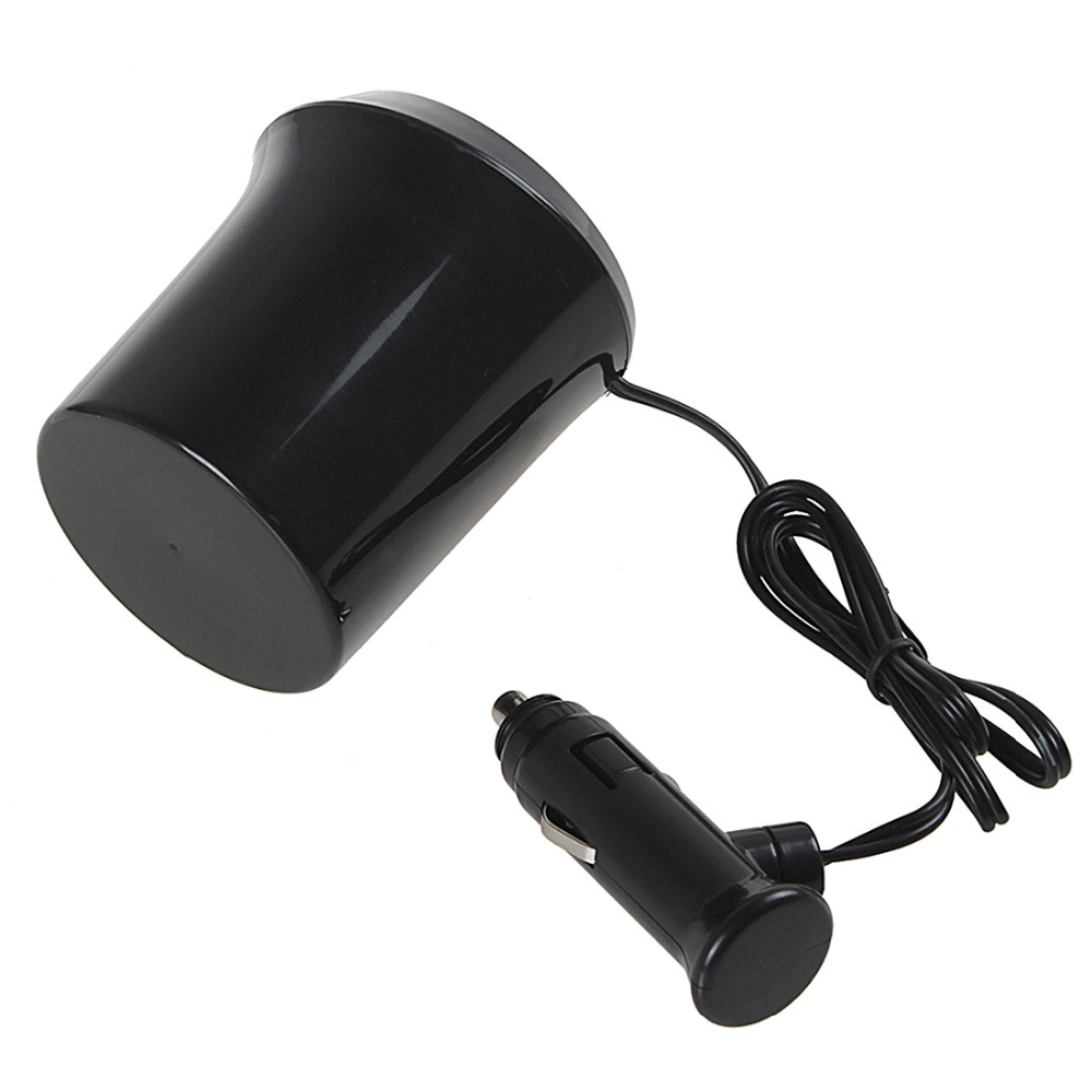 black 12v dual usb port 2 sockets car cigarette lighter charger auto power adapter splitter for phone ipod mp3 pda