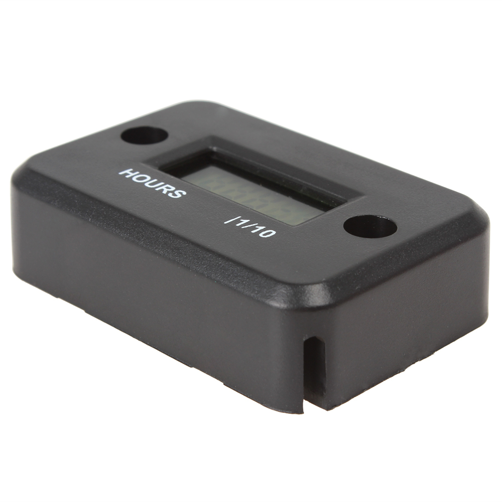 completely waterproof engine hour meter lcd screen display induction type engine meter gauge for all gasoline engine