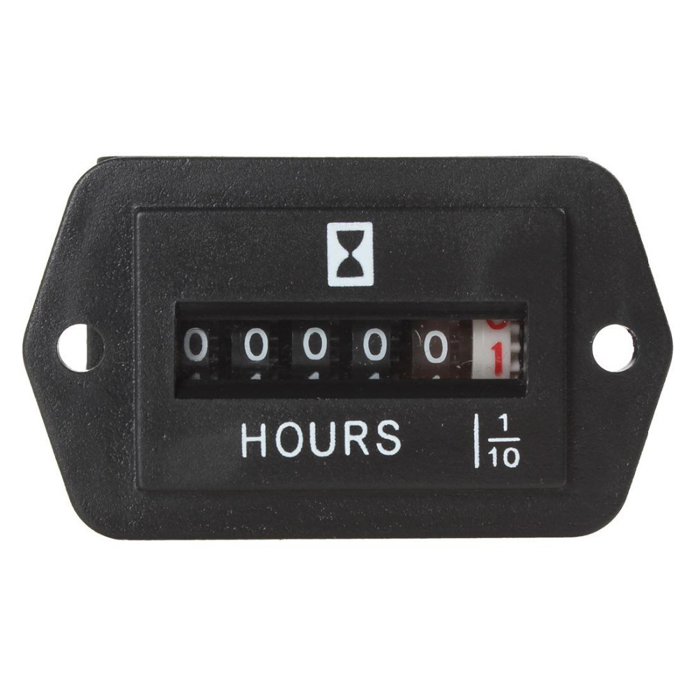 dc 6v-80v auto car hour meter gauge gasoline engines diesel generator hour meter hourmeter for race car fork lifts trucks boat