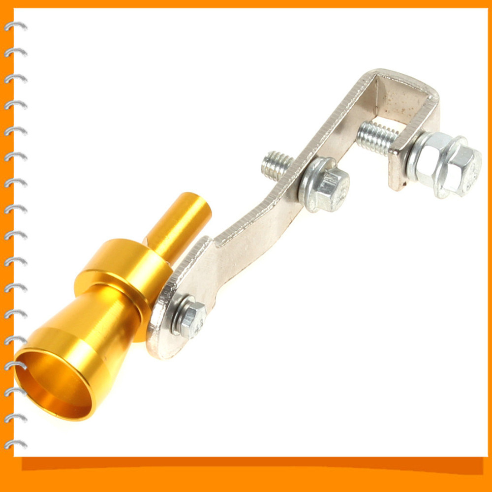 gold universal car turbo sound whistle muffler exhaust pipe auto blow-off valve simulator s gold universal car turbo sound whistle muffler exhaust pipe auto blow-off valve simulator s