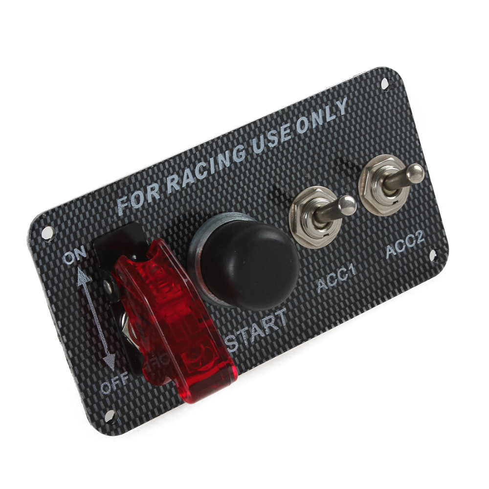 hx-11504 12v led auto car toggle racing engine start push button ignition switch panel set