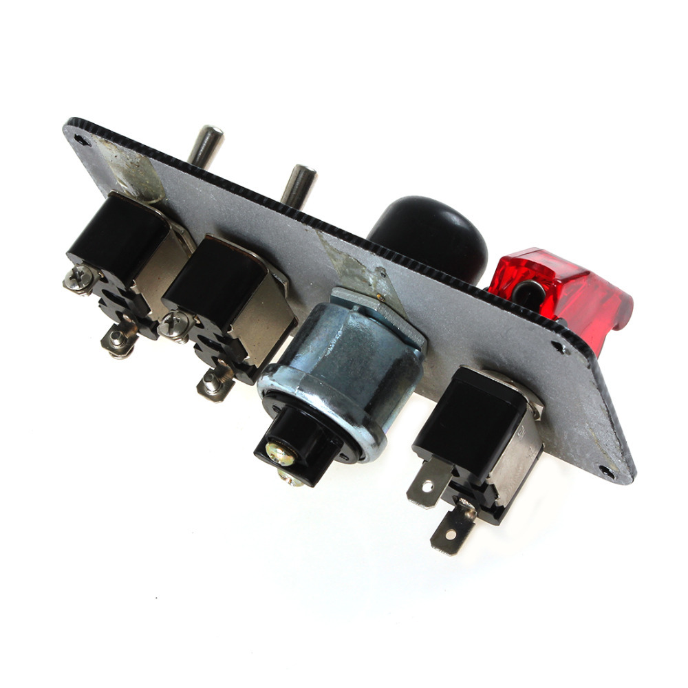 hx-11504 12v led auto car toggle racing engine start push button ignition switch panel set