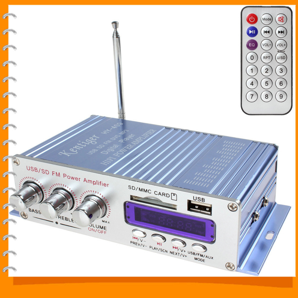 hy-400 12v digital display auto car power amplifier stereo audio support usb / sd card input with remote control hy-400 12v digital display auto car power amplifier stereo audio support usb / sd card input with remote control