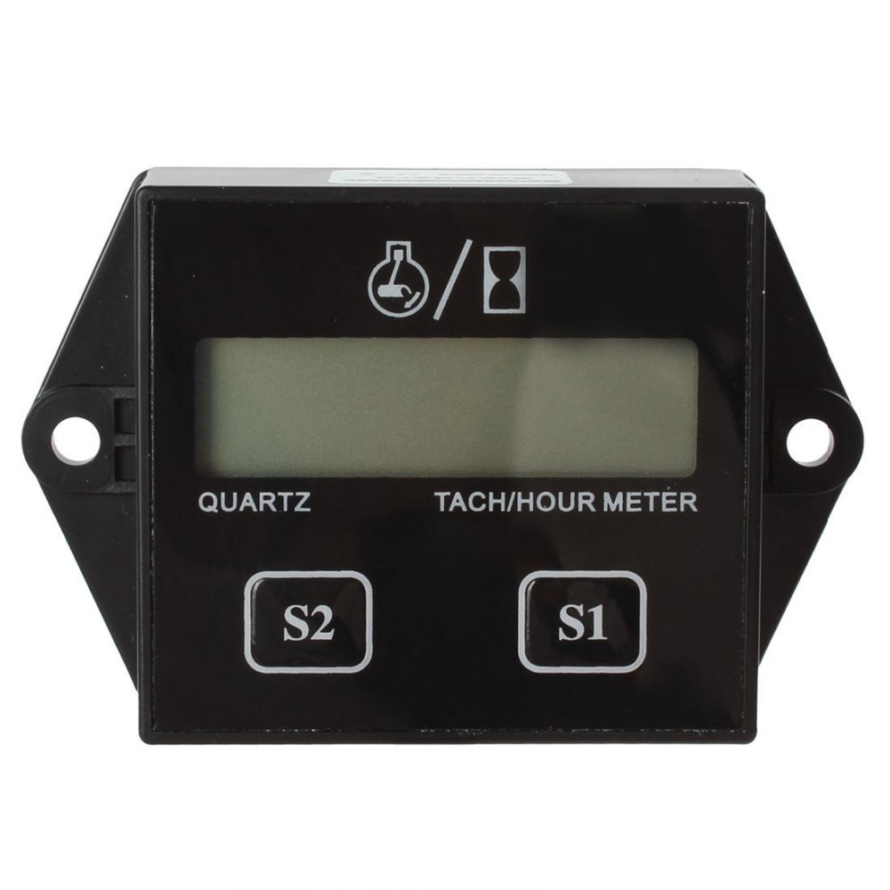 ip65 waterproof digital tach hour meter tachometer for cars motorcycle / boat engines with lcd display