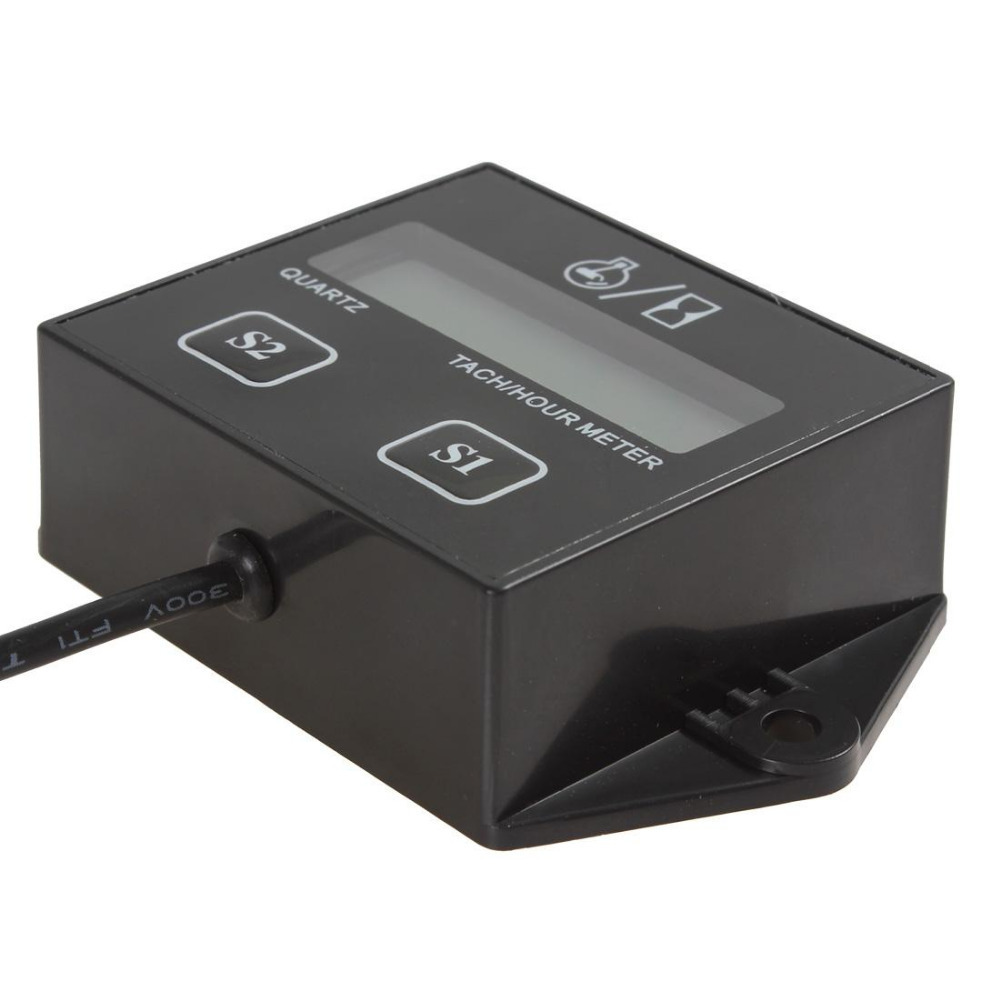 ip65 waterproof digital tach hour meter tachometer for cars motorcycle / boat engines with lcd display