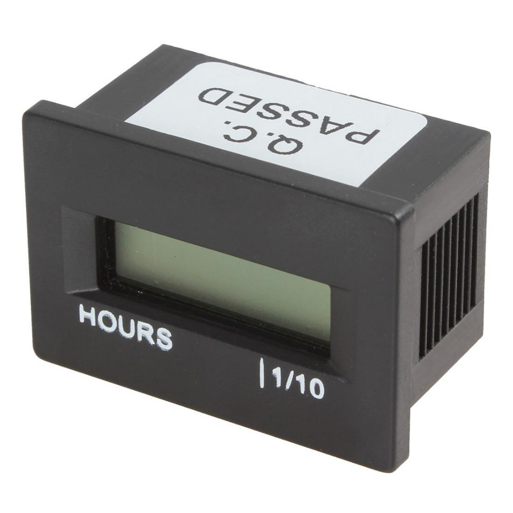 ip68 waterproof digital lcd hour meter motorcycle dc 4.5v-60v for tractor / marine / atv / snowmobile / cars