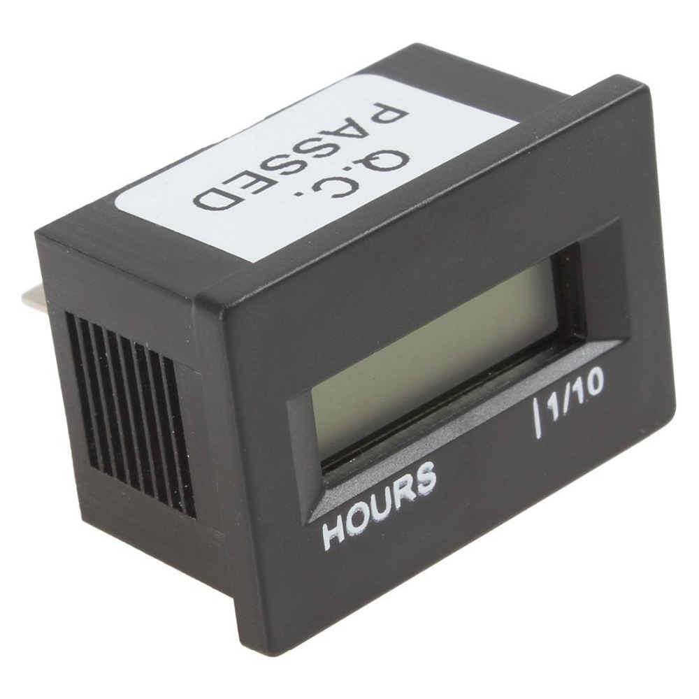 ip68 waterproof digital lcd hour meter motorcycle dc 4.5v-60v for tractor / marine / atv / snowmobile / cars
