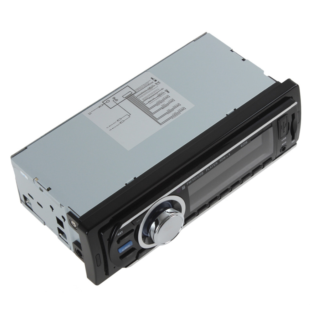 ksd6206 50w x 4 usb & sd slot car audio mp3 player lcd display screen detachable front panel car fm radio receiver