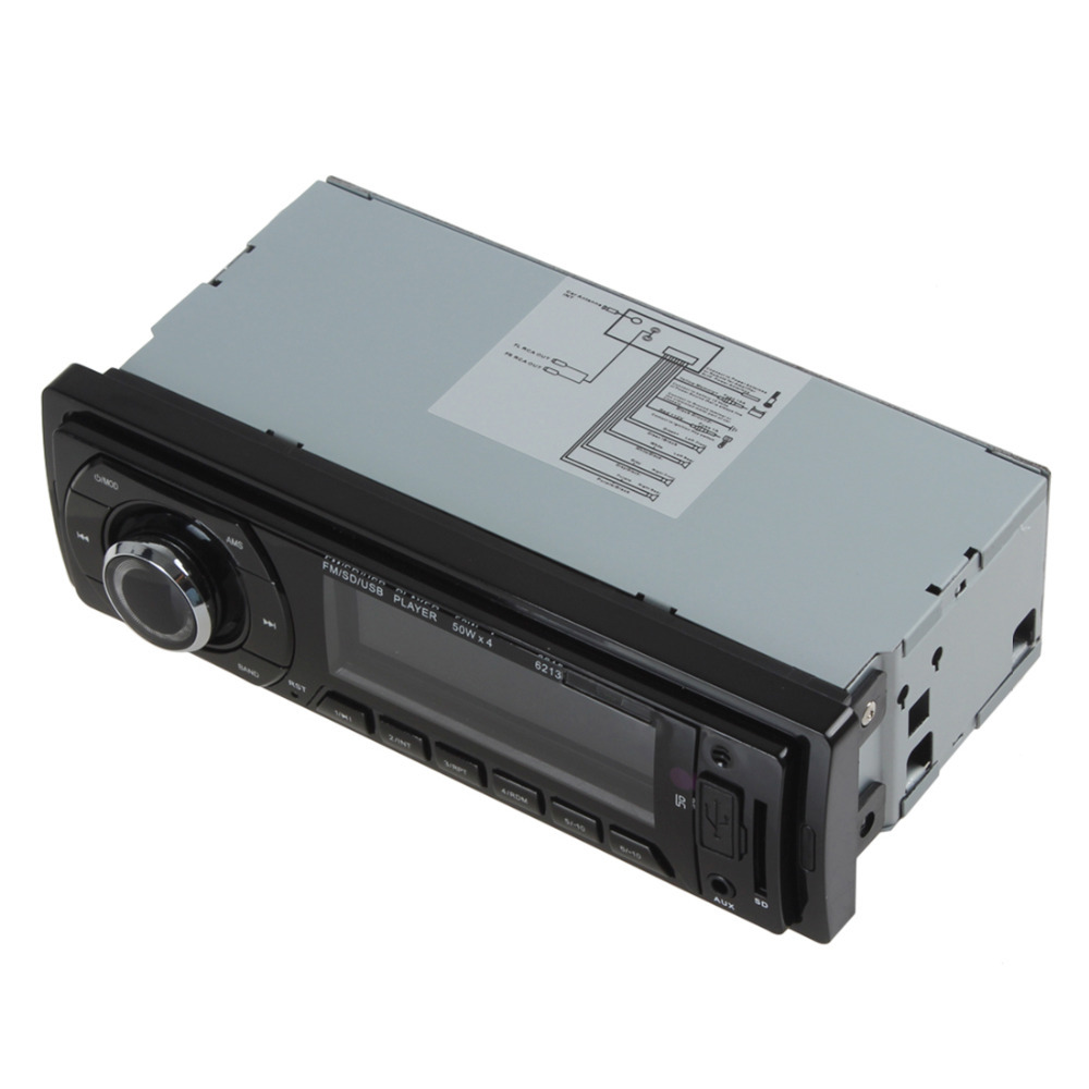 ksd6213 50w x 4 lcd 12v vehicle car audio mp3 player fm radio receiver usb & sd remote control detachable front panel