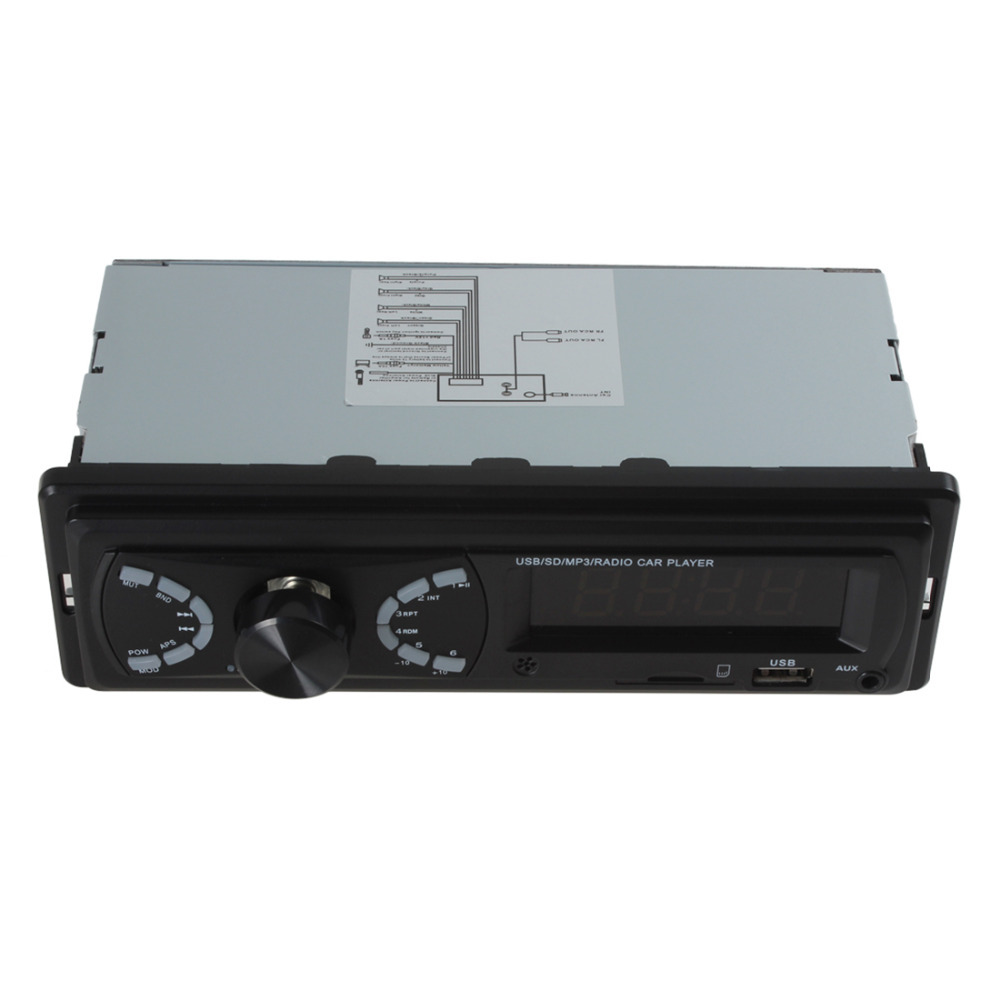 ksd833 digital fixed panel auto car fm radio receiver usb & sd slot audio mp3 player stereo power amplifier aux input 50w x 4
