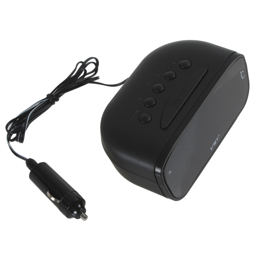new black led electronic digital auto car clock thermometer with large screen