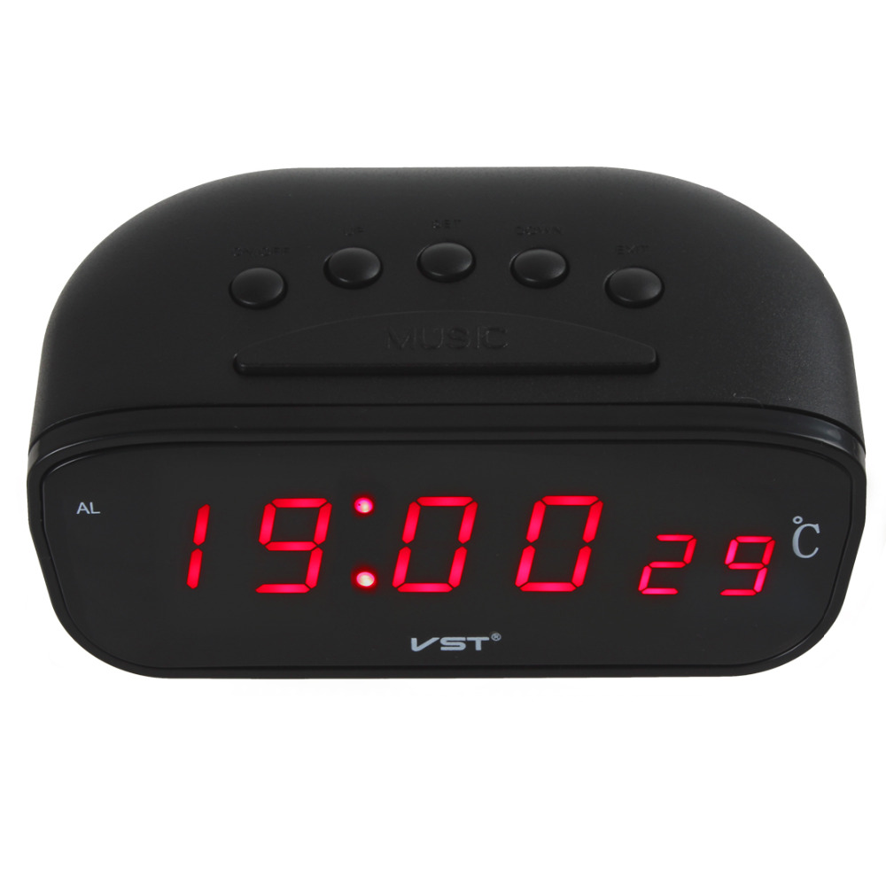 new black led electronic digital auto car clock thermometer with large screen