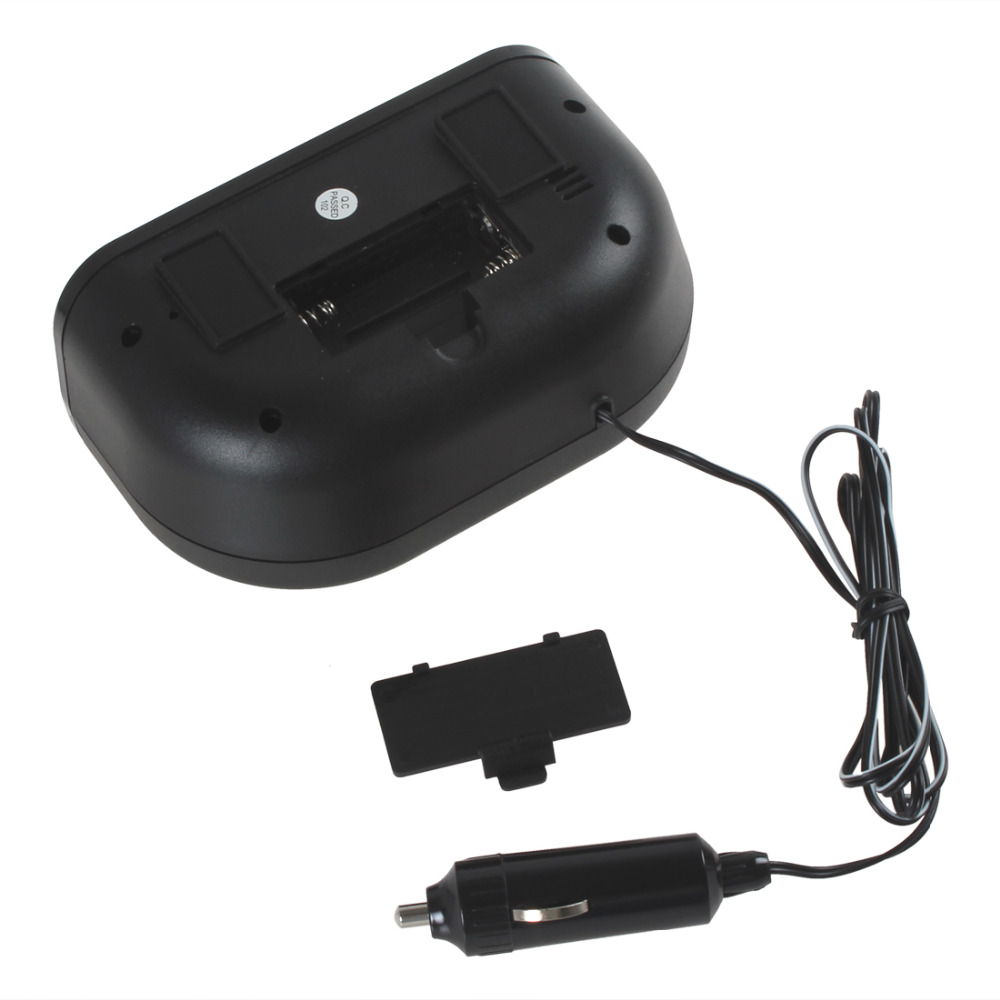 new black led electronic digital auto car clock thermometer with large screen