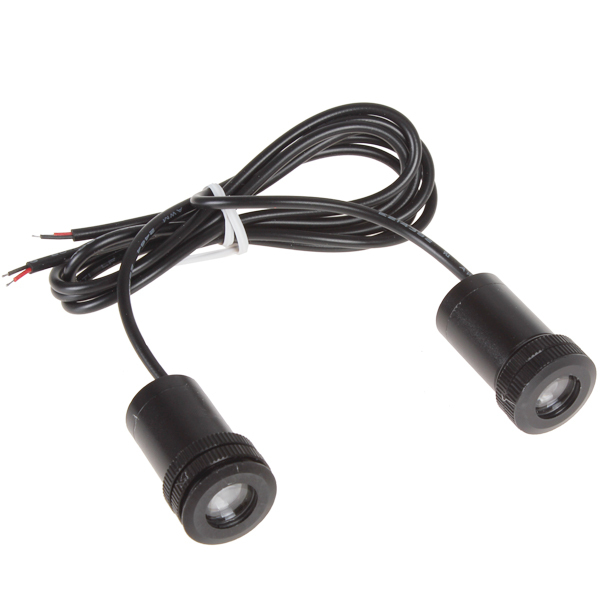 one pair 2pcs 3w double loop design auto car door decorative light lamp for all vehicles
