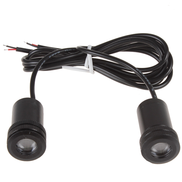 one pair 2pcs 3w double loop design auto car door decorative light lamp for all vehicles