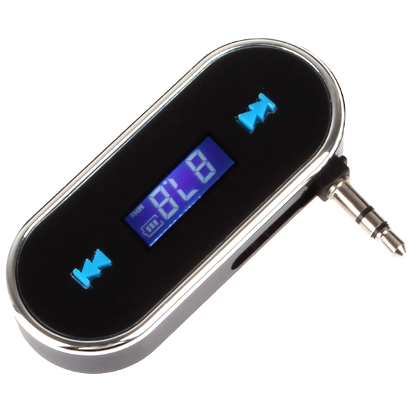 portable wireless 3.5mm vehicle auto car fm transmitter hands for ipod ipad iphone mobile phone mp3 player