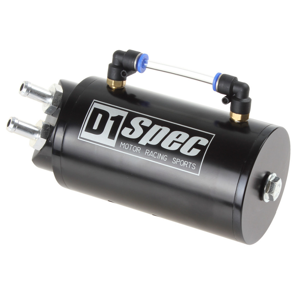 round billet aluminum 750ml racing turbo engine oil catch reservoir tank / can