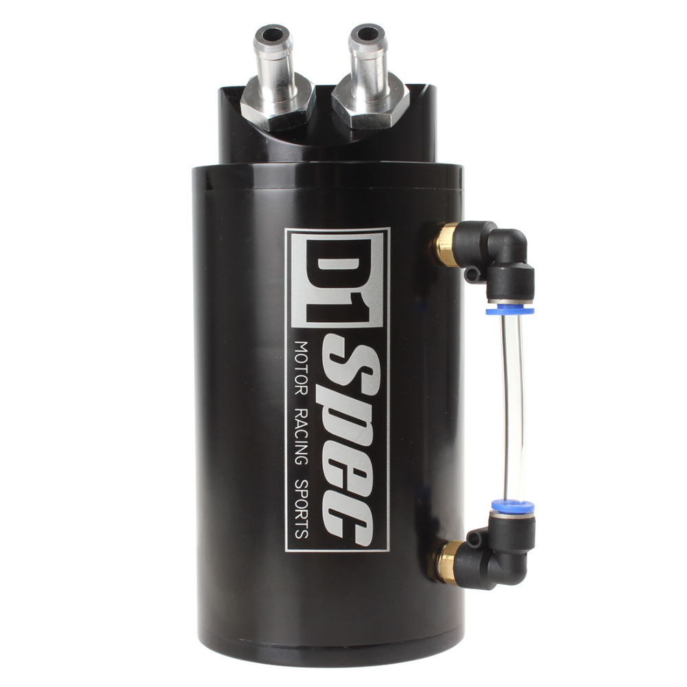 round billet aluminum 750ml racing turbo engine oil catch reservoir tank / can