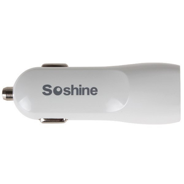 soshine new 2-port dual usb car charger adapter 5v 1a / 2a auto car adaptor for iphone ipad & android mobile phone tablet mp3