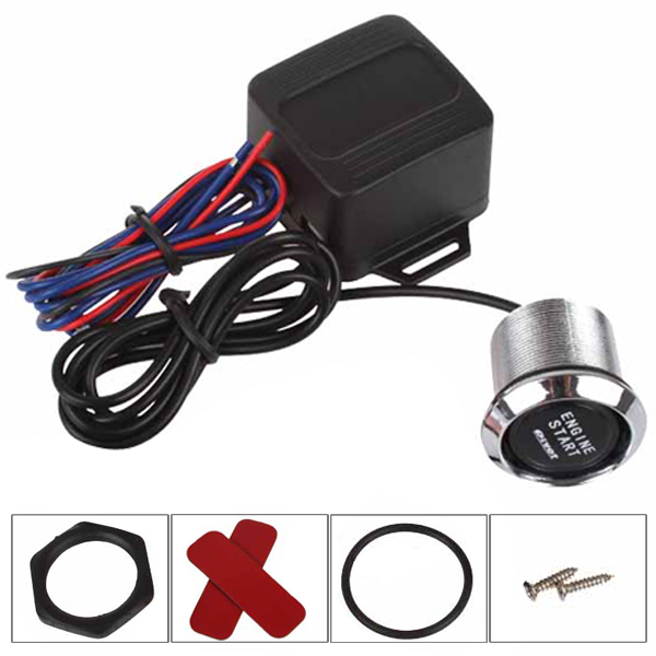 universal 12v auto car engine start stop push button ignition engine switch starter with blue illumination for all cars