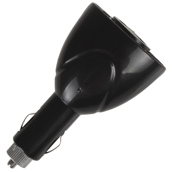 universal black 2-port dual usb auto car charger adapter & car cigarette lighter splitter adaptor for mp3 mp4 ipod gps pda