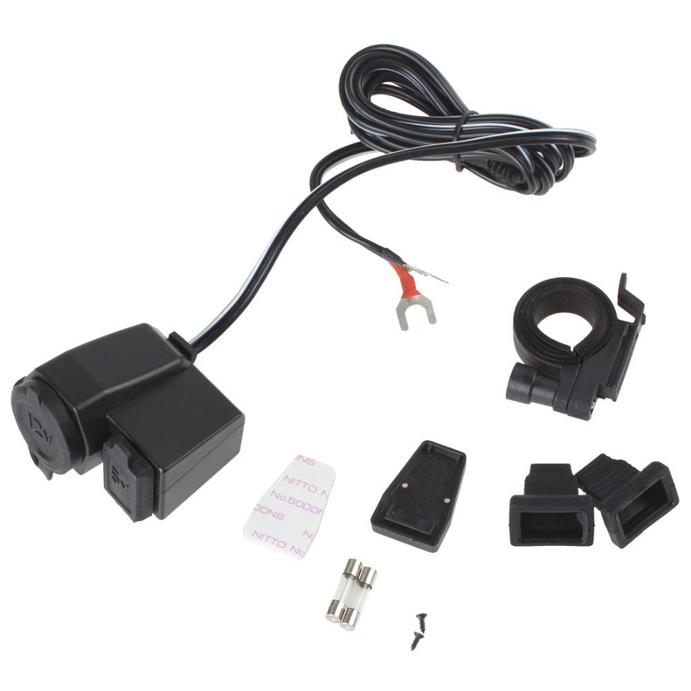 waterproof 2.1a 12v motorcycle phone charger motorbike cigarette lighter usb power adapter outlet socket charger