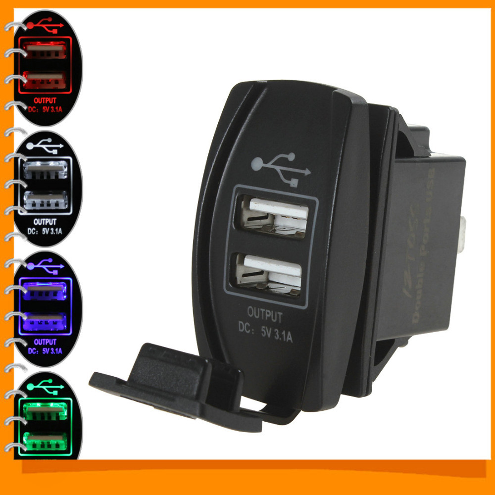 waterproof led dc 12-24v motorcycle auto car dual usb power supply charger socket splitter mobile phone power adapter waterproof led dc 12-24v motorcycle auto car dual usb power supply charger socket splitter mobile phone power adapter