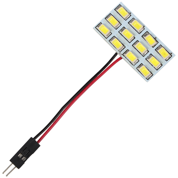 white 12 led 5730 smd panels car interior light xenon bright car dome map reading light lamp