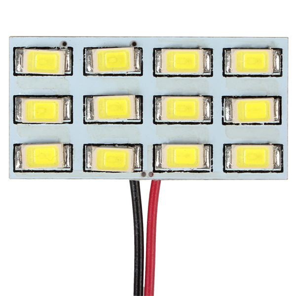 white 12 led 5730 smd panels car interior light xenon bright car dome map reading light lamp