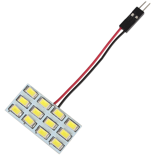 white 12 led 5730 smd panels car interior light xenon bright car dome map reading light lamp