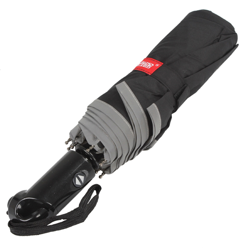 xt-as001 car folding automatic umbrella with automatic open/close+ cuspidal emergency steel hammer with cover