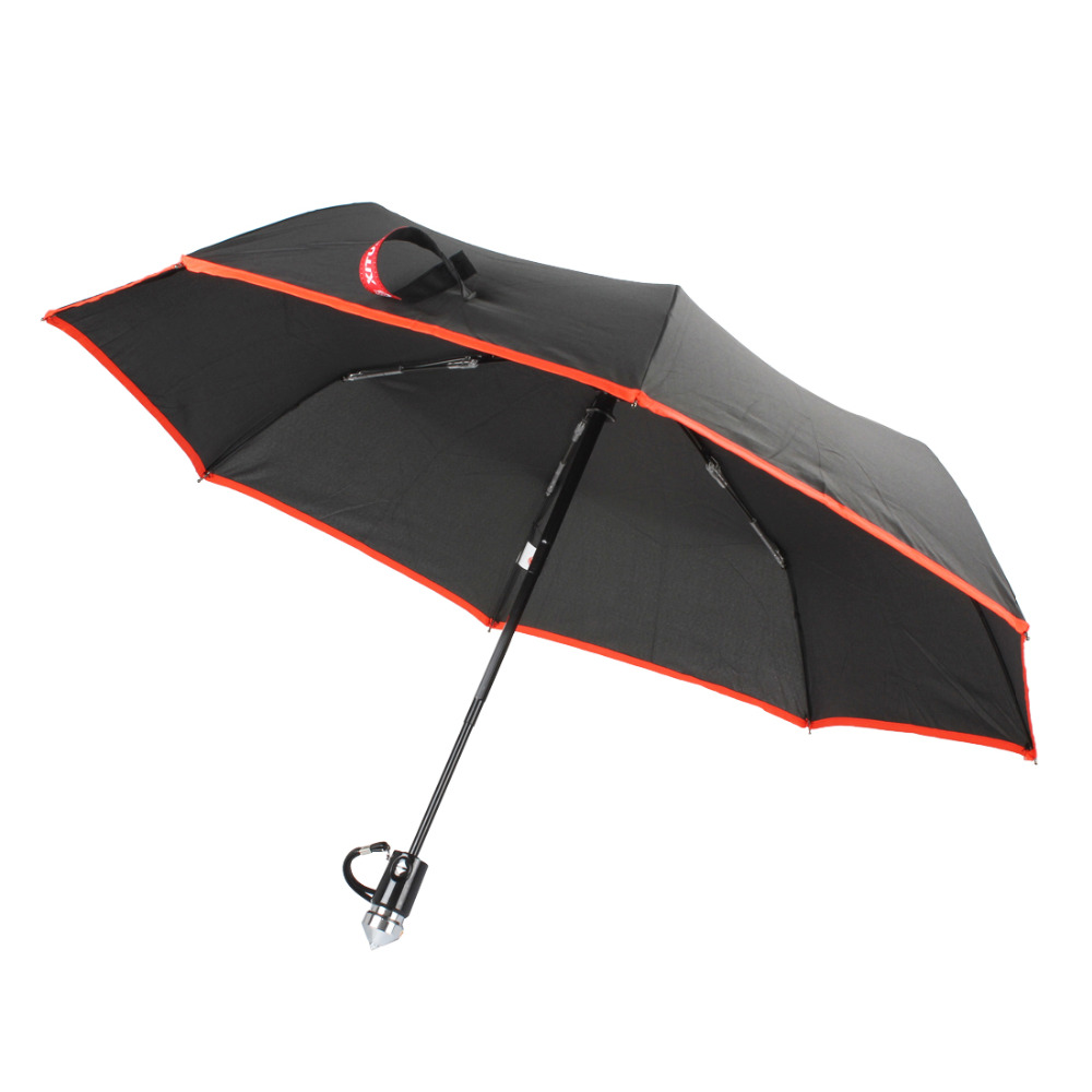 xt-as002 car folding umbrella automatic open / close + cuspidal emergency steel hammer