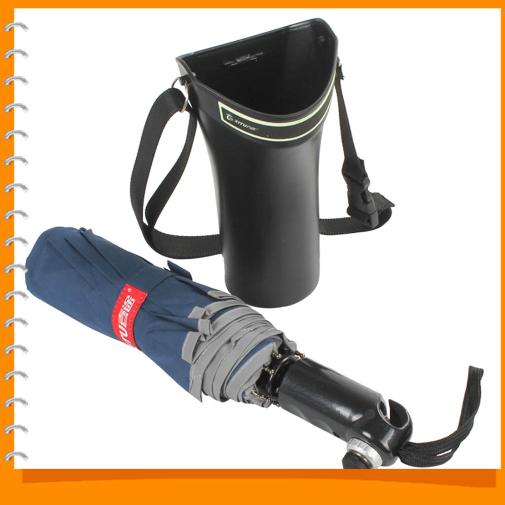xt-as007 car folding automatic umbrella brolly with emergency steel hammer + container canister holder
