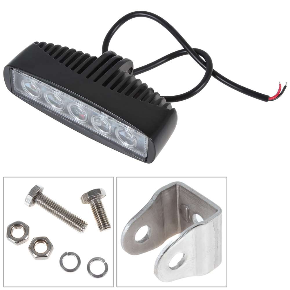 15w 850lm waterproof led work light bar lamp car offroad light bar pure white 6000k flood / spot beam off road driving fog light