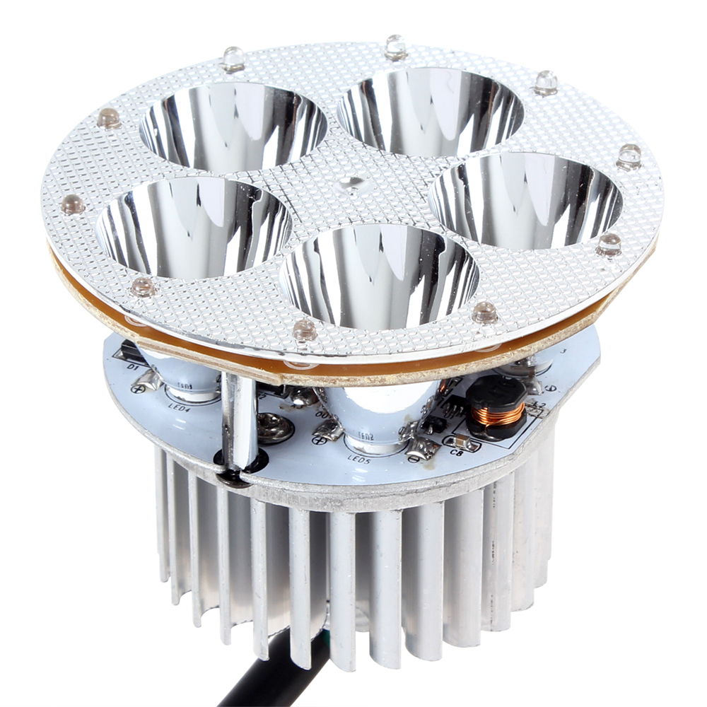 18w 12v energy-saving led motorcycle headlight bulb headlamp motorbike head light lamp with 5 white light & 10 blue light led