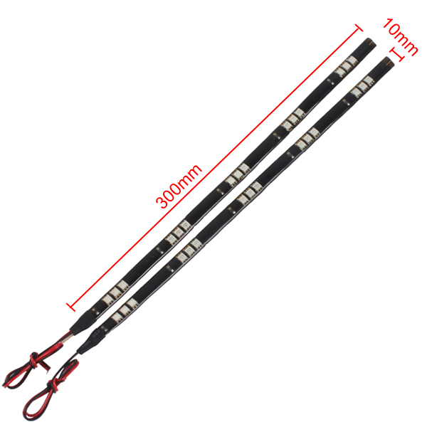 2pair! 12v 1.2w 30cm waterproof car flexible light lamps smd led car strips daytime running light with 12 x 5050 chip