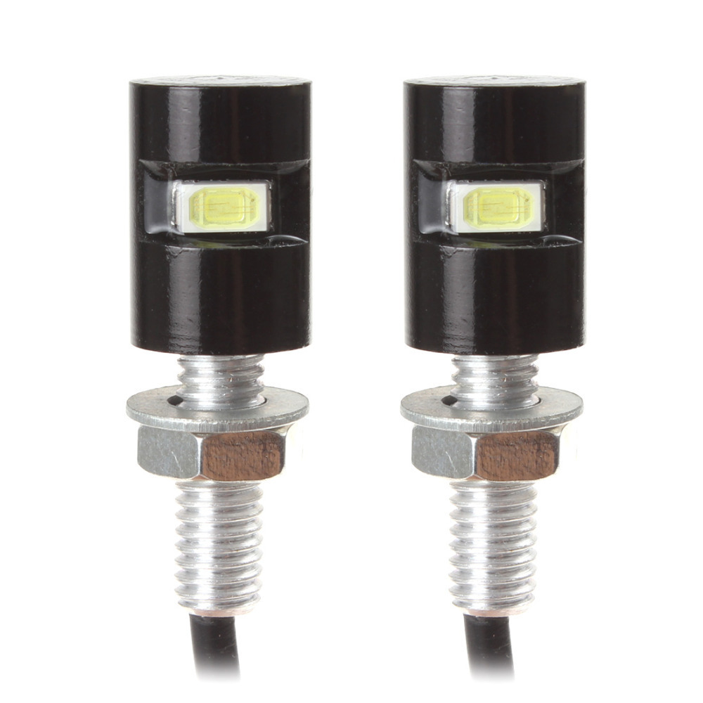 2pcs! 12v white 1 x 5630 smd led light motorcycle & car license plate light screw bolt reading door decorative lamp bulb