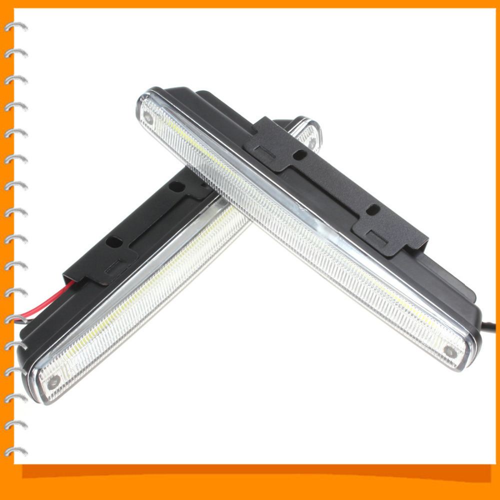 2pcs! 18cm cob led super white vehicle car daytime running light drl waterproof warning / security lamp with bracket 2pcs! 18cm cob led super white vehicle car daytime running light drl waterproof warning / security lamp with bracket