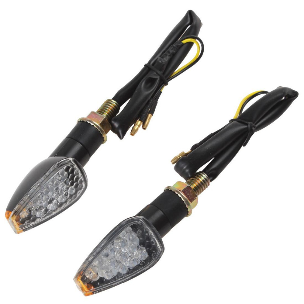 2pcs 1pair! 14 leds universal motorcycle turn signal indicators light lamp amber blinker light bulb