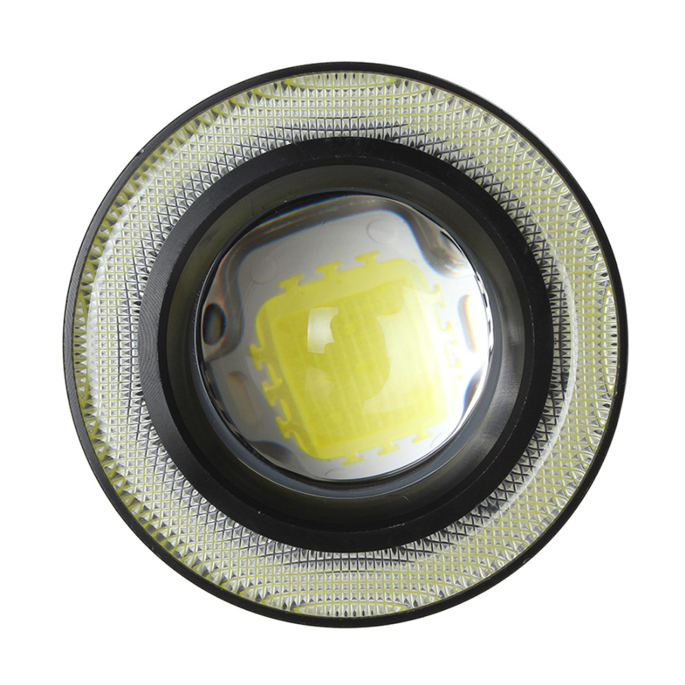 2pcs 30w 12v cob led car fog light lamp 89mm 3.5 inch 1800lm auto car angel eyes light headlight