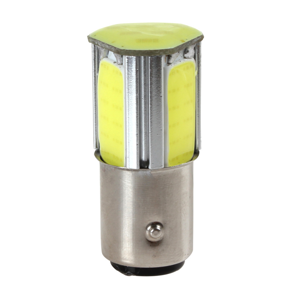 2pcs! 360 degree 1157 7w white cob led auto car daytime driving light bulb brake fog back-up light lamp