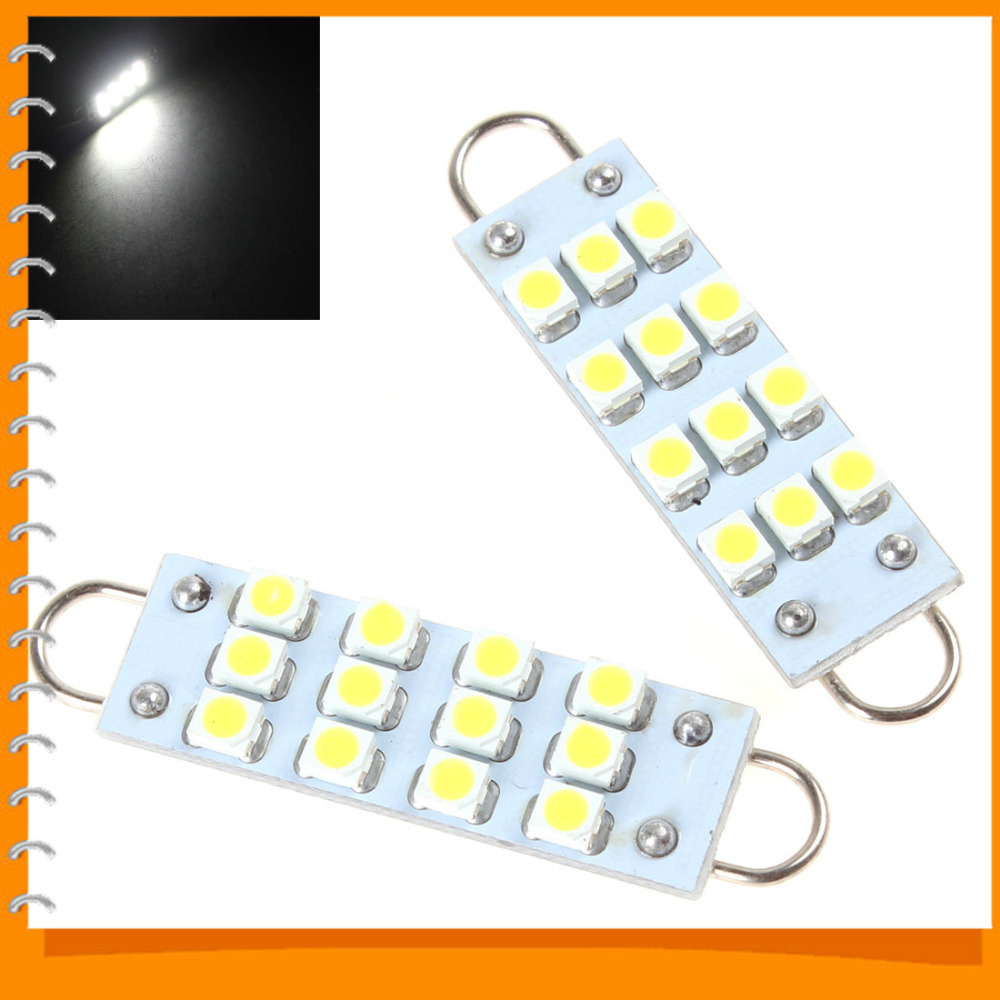 2pcs! 44mm 12v 12-smd led light bulb rigid loop license plate lamp car reading lamp interior dome map door cargo light 2pcs! 44mm 12v 12-smd led light bulb rigid loop license plate lamp car reading lamp interior dome map door cargo light